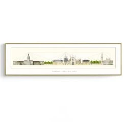 Staunton And Henry Architecture Drawing Wall Art With Frame Wall Decor