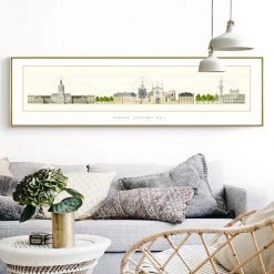 Staunton And Henry Architecture Drawing Wall Art With Frame Wall Decor