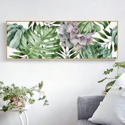 Staunton And Henry Green Leaf Wall Art With Frame Wall Decor