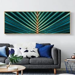 Staunton And Henry Green Leaf Wall Art With Frame Wall Decor