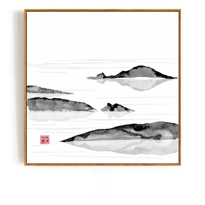 Staunton And Henry Japanese Mountain Wall Art With Frame Wall Decor 3 Staunton And Henry Japanese Mountain Wall Art With Frame Wall Decor