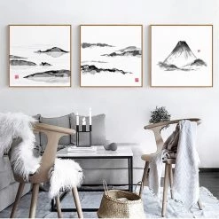 Staunton And Henry Japanese Mountain Wall Art With Frame Wall Decor 14 Staunton And Henry Japanese Mountain Wall Art With Frame Wall Decor