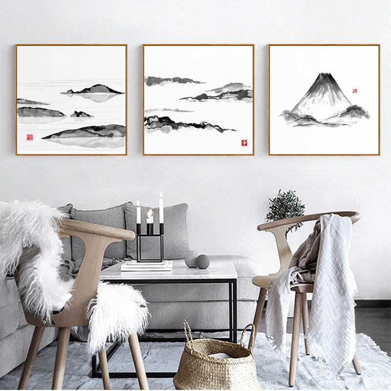 Staunton And Henry Japanese Mountain Wall Art With Frame Wall Decor 7 Staunton And Henry Japanese Mountain Wall Art With Frame Wall Decor