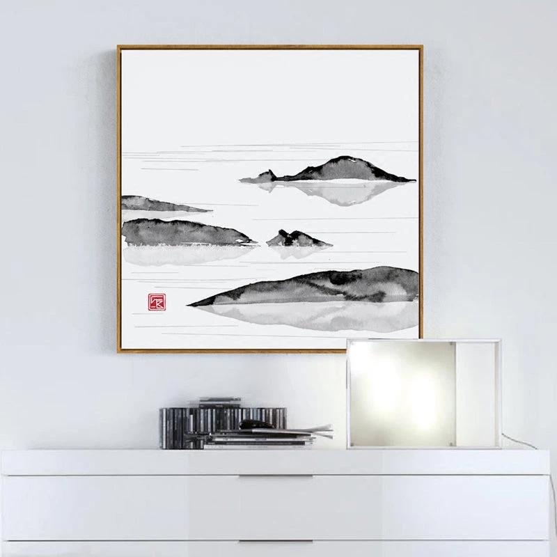 Staunton And Henry Japanese Mountain Wall Art With Frame Wall Decor 1 Staunton And Henry Japanese Mountain Wall Art With Frame Wall Decor