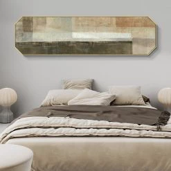 Staunton And Henry Wall Decor Beige Abstract Wall Art With Frame