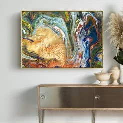 Staunton And Henry Liquid Pouring Wall Art With Frame