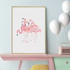 Staunton And Henry Framed Flamingo Wall Art