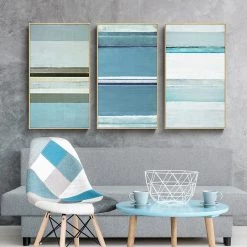 Staunton And Henry Coastal Blue Wall Art With Frame