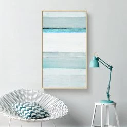 Staunton And Henry Coastal Blue Wall Art With Frame