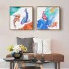Staunton And Henry Watercolor Koi Fish Art With Frame