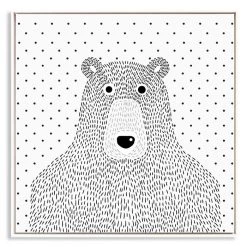 Staunton And Henry Black And White Bear Wall Art With Frame Wall Decor