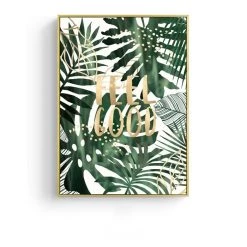 Staunton And Henry Modern Green Leaf Wall Art With Frame Wall Decor