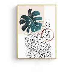 Staunton And Henry Modern Green Leaf Wall Art With Frame Wall Decor