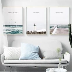 Staunton And Henry Inspirational Ocean Photographic Wall Art With Frame