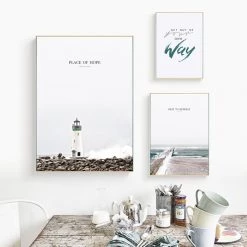 Staunton And Henry Inspirational Ocean Photographic Wall Art With Frame