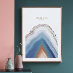 Staunton And Henry Wall Decor Pink And Blue Photographic Wall Art With Frame