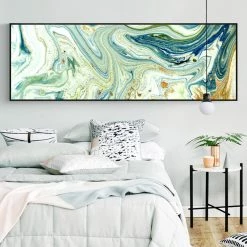 Staunton And Henry Wall Decor Wide Poured Liquid Wall Art With Frame