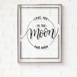 Staunton And Henry Transparent Moon Wall Art With Frame Wall Decor