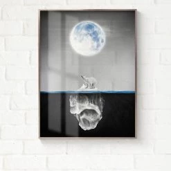Staunton And Henry Transparent Moon Wall Art With Frame Wall Decor