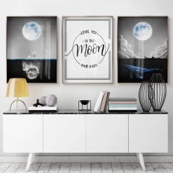 Staunton And Henry Transparent Moon Wall Art With Frame Wall Decor
