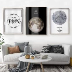 Staunton And Henry Transparent Moon Wall Art With Frame Wall Decor