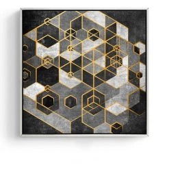 Staunton And Henry Black And Gold Abstract Wall Art With Frame Wall Decor 12 Staunton And Henry Black And Gold Abstract Wall Art With Frame Wall Decor