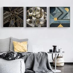 Staunton And Henry Black And Gold Abstract Wall Art With Frame Wall Decor 15 Staunton And Henry Black And Gold Abstract Wall Art With Frame Wall Decor
