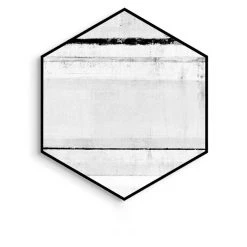 Staunton And Henry Hexagon Black And White Wall Art With Frame Wall Decor