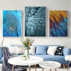 Staunton And Henry Feathers Photographic Wall Art With Frame Wall Decor