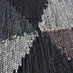 Staunton And Henry Raphael Black And Grey Woven Leather Rug Rugs 8 Staunton And Henry Raphael Black And Grey Woven Leather Rug Rugs