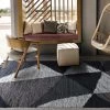 Staunton And Henry Raphael Black And Grey Woven Leather Rug Rugs