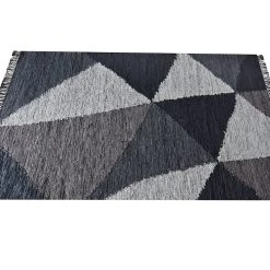 Staunton And Henry Raphael Black And Grey Woven Leather Rug Rugs 10 Staunton And Henry Raphael Black And Grey Woven Leather Rug Rugs