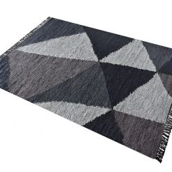 Staunton And Henry Raphael Black And Grey Woven Leather Rug Rugs 11 Staunton And Henry Raphael Black And Grey Woven Leather Rug Rugs
