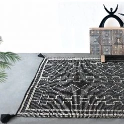 Staunton And Henry Ginnie Black And White Tribal Rug