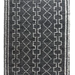 Staunton And Henry Ginnie Black And White Tribal Rug