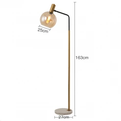Staunton And Henry Orbit Glass Shade Floor Lamp Lighting