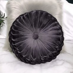 Staunton And Henry Round Pleated Vintage Style Cushion