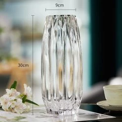 Staunton And Henry Home Accessories Modern Ribbed Glass Vase