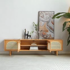 Staunton And Henry Furniture Retro Japanese Wood TV Cabinet