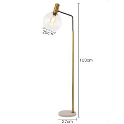 Staunton And Henry Orbit Glass Shade Floor Lamp Lighting