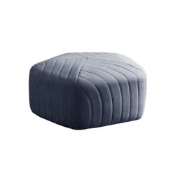 Staunton And Henry Modern Velvet Hexagon Ottoman
