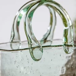 Staunton And Henry Pink Tote Bag Glass Vase