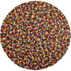Staunton And Henry Multicoloured Felt Ball Rug Rugs