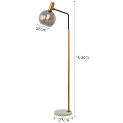 Staunton And Henry Orbit Glass Shade Floor Lamp Lighting