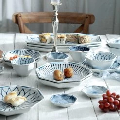 Staunton And Henry Modern Oriental Blue And White Serving Dish Kitchen