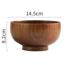 Staunton And Henry Japanese Style Wooden Rice Bowls Kitchen