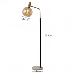 Staunton And Henry Orbit Glass Shade Floor Lamp Lighting