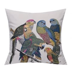 Staunton And Henry Home Accessories Parrot Embroidered Throw Cushion