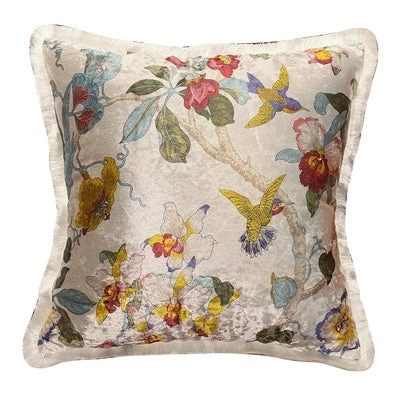 Staunton And Henry Velvet Oriental Garden Throw Cushion 12 Staunton And Henry Velvet Oriental Garden Throw Cushion