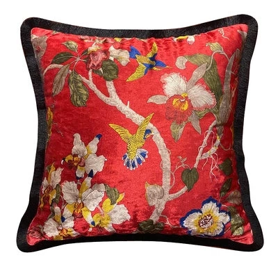 Staunton And Henry Velvet Oriental Garden Throw Cushion 14 Staunton And Henry Velvet Oriental Garden Throw Cushion